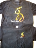 ExoticSkis - Black Swoosh T (American Apparel) shirt